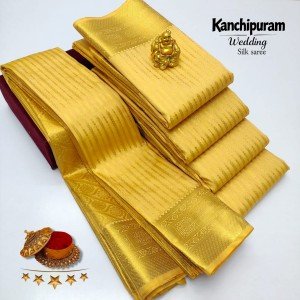 Bridle Wear-Kanchipuram Saree-GOLD ZARI