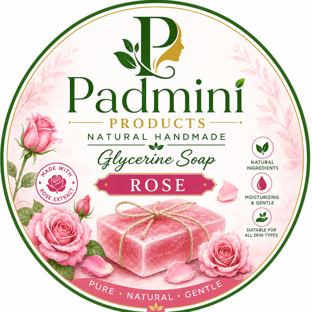 Padmini Products Nature Glycerin Soap-Rose